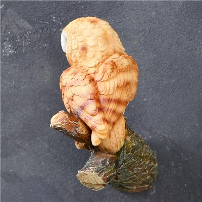 Садовая фигура из полистоуна «Совёнок на ветке», подвесная, 19×9×17.2 см