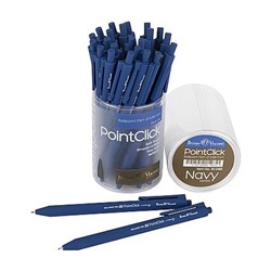 Ручка автоматическая шариковая 0.38мм "PointClick. NAVY" синяя 20-0495 Bruno Visconti