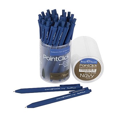 Ручка автоматическая шариковая 0.38мм "PointClick. NAVY" синяя 20-0495 Bruno Visconti