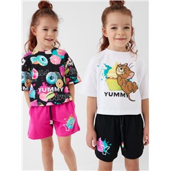 Шорты трикотажные для девочек, 2 шт в комплекте