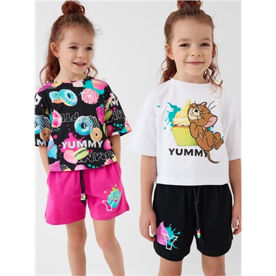 Шорты трикотажные для девочек, 2 шт в комплекте