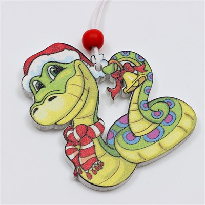 Елочные игрушки «Змея», в деревянной подарочной упаковке, 12 шт.