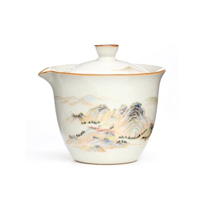 Набор для чайной церемонии ДЖЕКИЧАЙ, 6 предметов, на 3 персоны, чашка 65 мл, чайник 200 мл, фарфор, белый