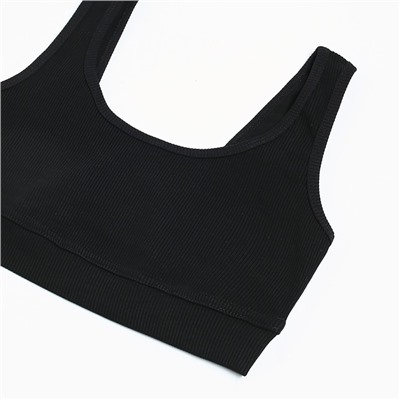 Топ укороченный женский Mist Old School, размер 46, чёрный