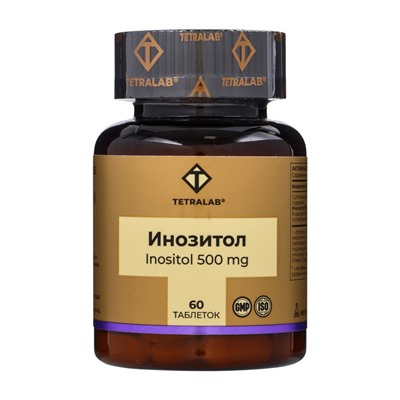Инозитол TETRALAB, поддержка работы мозга, нервной системы и обмена веществ, 500  мг, 60 таблеток