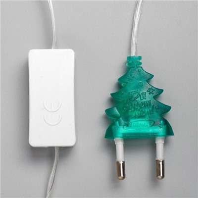 УЦЕНКА Гирлянда «Нить» 5 м с насадками «Звезда в крапинку», IP20, прозрачная нить, 20 LED, свечение мульти (RG/RB), мигание, 220 В