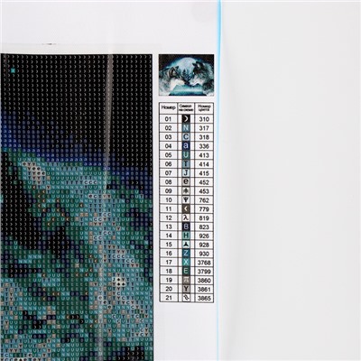 Алмазная мозаика с полным заполнением на холсте «Волки», 30×40 см