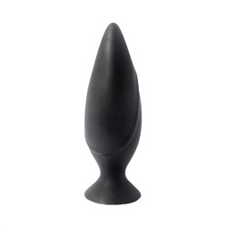 Черная большая анальная пробка Mojo Spades Large Butt Plug - 12 см.