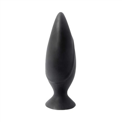 Черная большая анальная пробка Mojo Spades Large Butt Plug - 12 см.