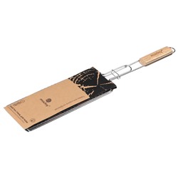 Решётка - гриль для рыбы maclay, 31×12 см, нержавеющая сталь, для мангала