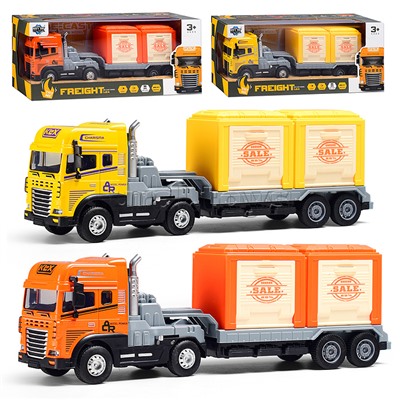 Машина "Двухзвенный прицеп четырехприводный" (свет, звук) в коробке