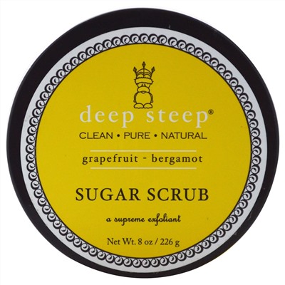 Deep Steep, Сахарный скраб, грейпфрут и бергамот, 8 унций (226 г)