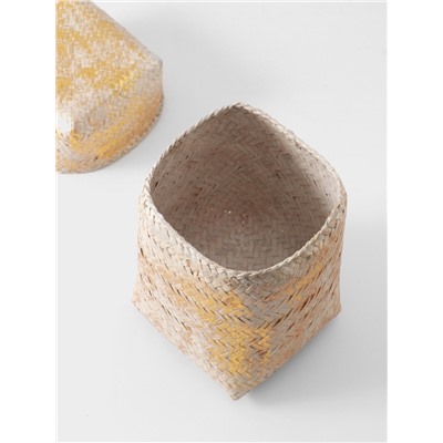 Корзинка плетёная «Аварис», 14×14×23 см