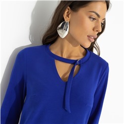 Блуза из трикотажа-лапша, Неисчерпаемый талант (спелая голубика)