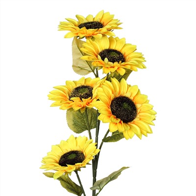 Цветок искусственный Подсолнух 5 цветков 96 см / CP-96 /уп 280/
