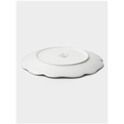 Тарелка десертная WY Bloomware. d=20 см, фарфор, белая, зелёная