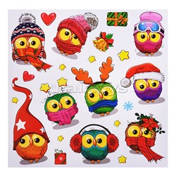 Декоративные наклейки. Совята (30х30 см)