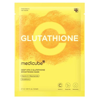 Medicube Осветляющая маска-салфетка с глутатионом Deep Vita C Glutathione Brightening Mask
