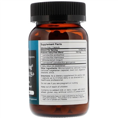 FutureBiotics, Longest Living Acidophilus+, 100 Vegetarian Capsules