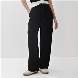 Брюки женские карго MIST размер 40-42, чёрные