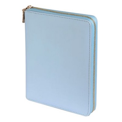 Ежедневник-органайзер недатированный А5- 200 стр. на кольцах "RIVIERA. ZEFIR" (ЗЕФИРНЫЙ ГОЛУБОЙ) кожзам, на замке по периметру 3-601/02 Bruno Visconti