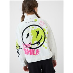 Куртка текстильная джинсовая для девочек