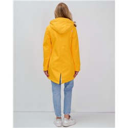 Парка спортивная женская с капюшоном softshell желтого цвета 9568J