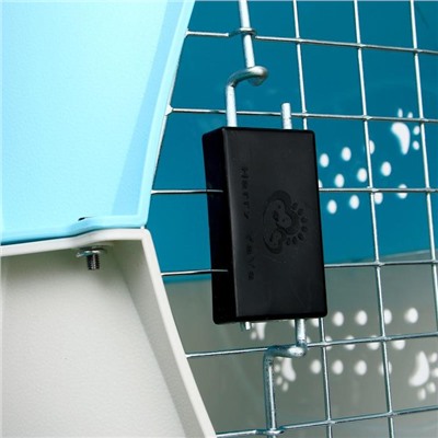 Переноска для животных, 47.5×33×31 см, пластик, голубая