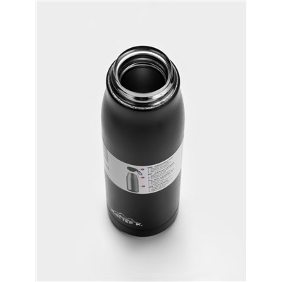 Термос Traveller «Мастер К.», 600 мл, для чая, кофе, сохраняет тепло 10 ч, 26×7 см, черный