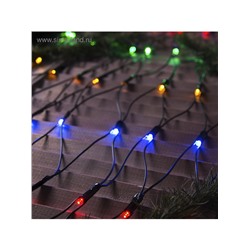 Гирлянда «Сеть» 2×1.5 м, IP44, УМС, тёмная нить, 192 LED, свечение мульти, 220 В