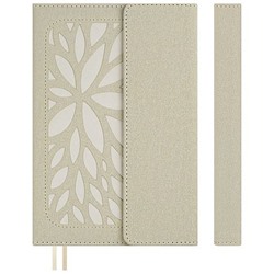Ежедневник недатированный А5 320 стр. 70604 "НАППА БЕЖЕВЫЙ"+подложка кожзам Феникс