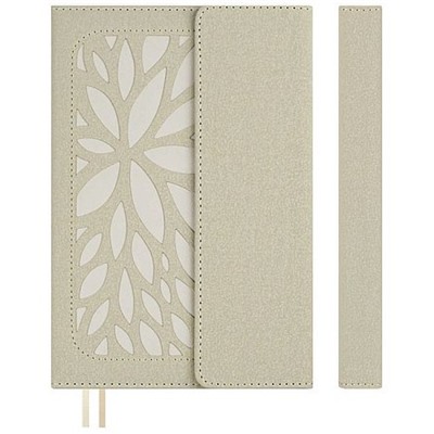 Ежедневник недатированный А5 320 стр. 70604 "НАППА БЕЖЕВЫЙ"+подложка кожзам Феникс