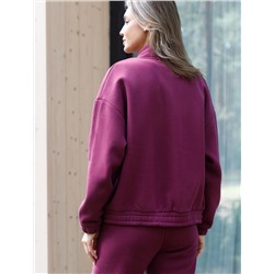 Бомбер на молнии из футера трехнитки с начесом