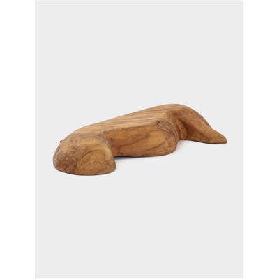 Тарелка «Морской конек», 33×20×5 см, дерево джати, коричневая