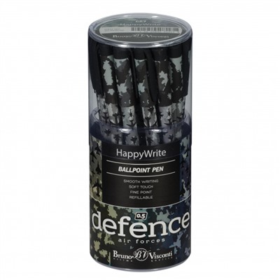 Ручка шариковая 0.5 мм "HappyWrite.Военный паттерн. Самолеты" синяя 20-0215/30 Bruno Visconti