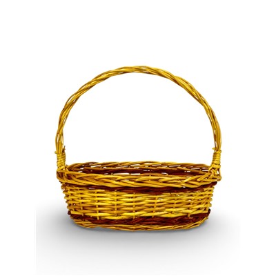 Корзина плетёная для хранения Vento, с ручкой, коричневая, набор 3 шт.