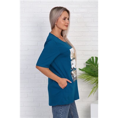 Футболка 786 с рисунком листья пальмы НАТАЛИ, 979120