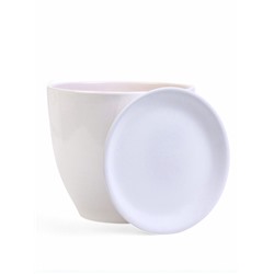 Горшок для цветов «Белый», керамика, с поддоном, набор 4 шт.: 400 мл, 1 л, 2.5 л, 5 л