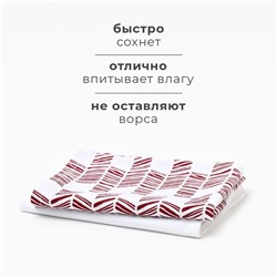 Набор полотенец «Этель» White cotton, 38×63 см - 2 шт., хлопок 100%