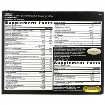 GNC, 50 Plus, Multivitamin, 30 Packs