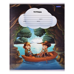 Тетрадь 18л. линия "Туризм" цвет. мелов. обл., 4 дизайна в коробке