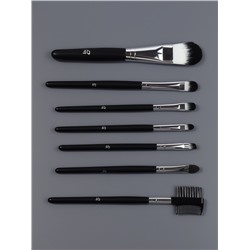 Набор кистей для макияжа SMOKY, 7 шт., чехол на кнопке, чёрный