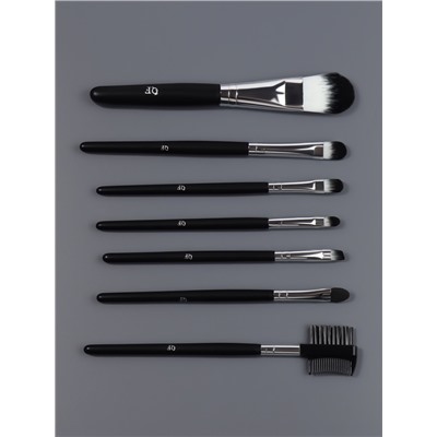 Набор кистей для макияжа SMOKY, 7 шт., чехол на кнопке, чёрный