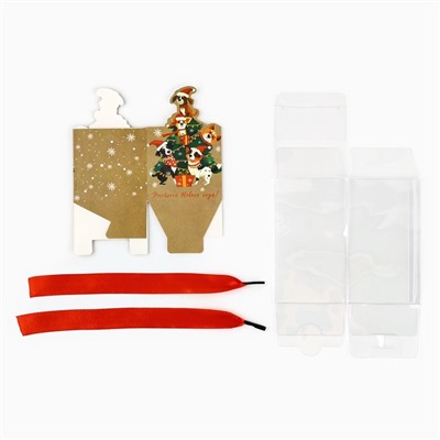 Коробка подарочная новогодняя складная «Весёлого Нового года!», 7×12×7 см