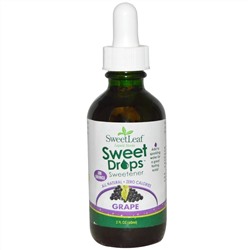 Wisdom Natural, SweetLeaf, Liquid Stevia, Grape, 2 fl oz (60 ml)