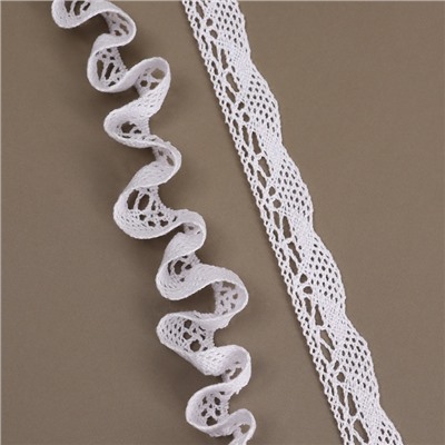 Тесьма вязаная, на резинке, 20 мм, 9±0.5 м, белая