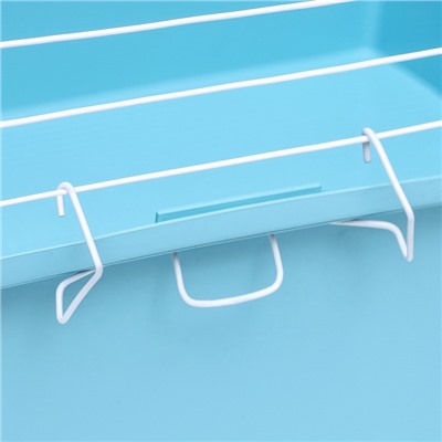 Клетка для грызунов «Пижон» №1 складная, 58×40×34 см (+миска, 2 кормушки), бирюзовая