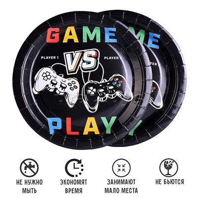 Набор посуды одноразовой "Игра" тарелки (10 шт)