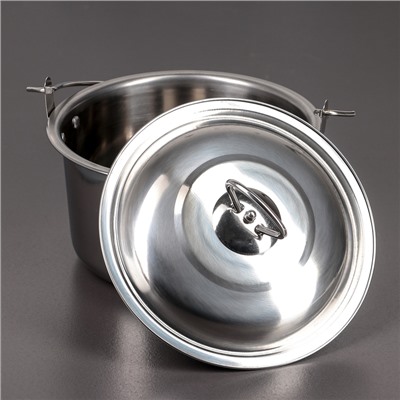 Котелок «Походный», 2.5 л, d=20 см, нержавеющая сталь, серебристый