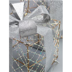 УЦЕНКА Фигура световая «Подарки», 20×15×10 см, 35LED, ААх2 (не в компл.), Т/БЕЛЫЙ